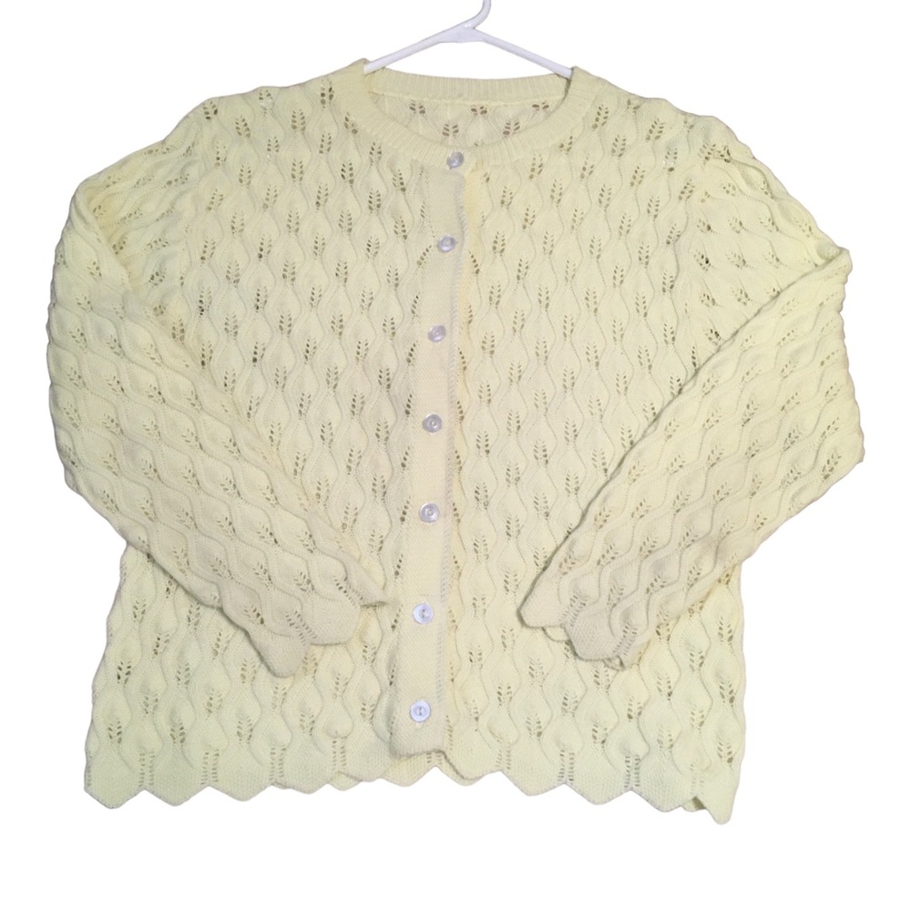 Vintage Yellow Sweater Size Large